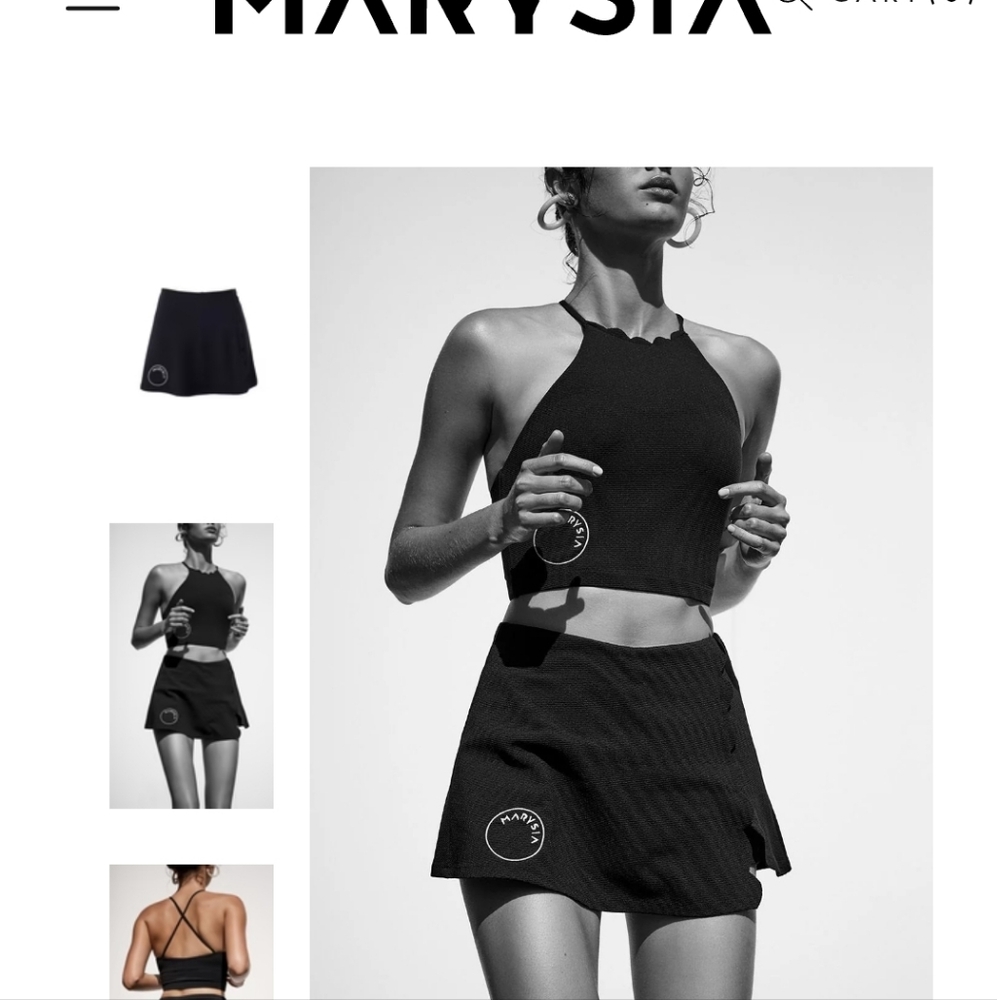 Nwot Marysia Steffi Tennis Pickleball Luxury set Matching Venus Skort + Tank s